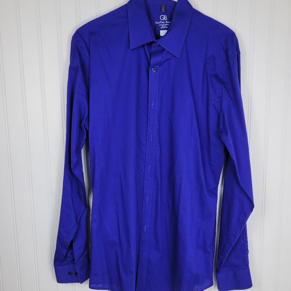 Geoffrey Beene Blue Dress Shirt  Men's M, Neck 15 1/2